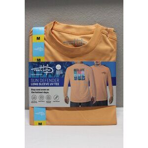 Reel Life men's crew‎ neck Sun Defender long sleeve UV tee t-shirt M